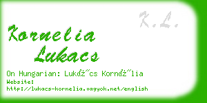 kornelia lukacs business card